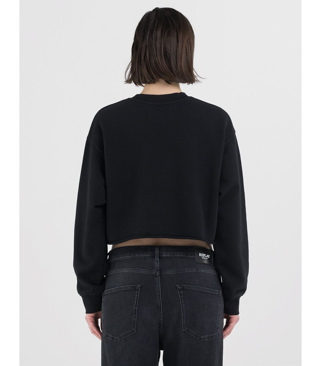 クロップドコットンフリース 詳細画像 ブラック 2